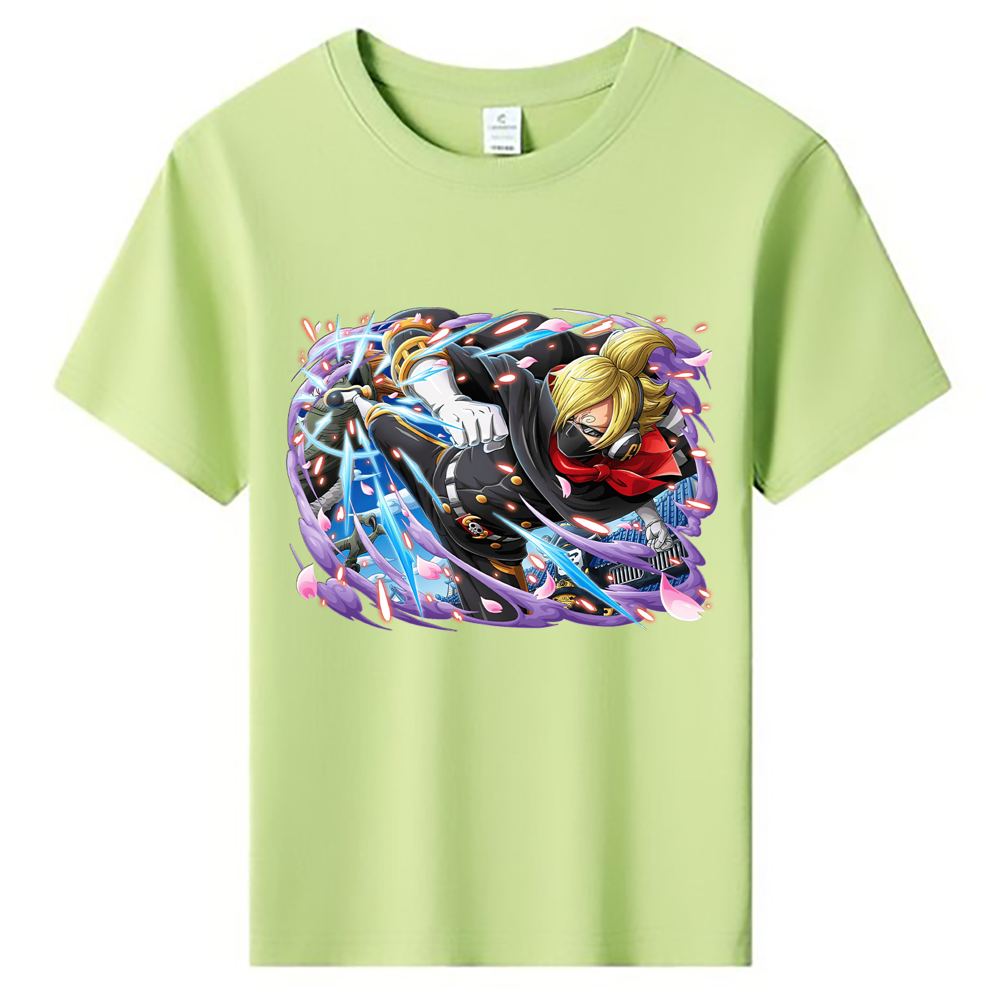 ワンピース サンジ ONE PIECE Sanji 綿100％キッズTシャツ（フロントプリント）